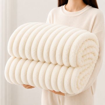 Patura Cocolino Groasa Stripe V11 Cream 200x230 cm