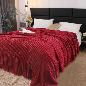 Patura Cocolino Groasa Stripe V5 Bordo 200x230 cm
