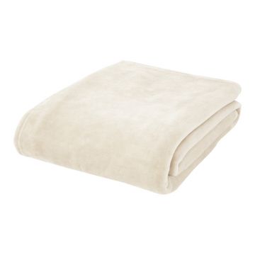 Pătură crem din micropluș/cocolino 130x170 cm Raschel Velvet – Catherine Lansfield