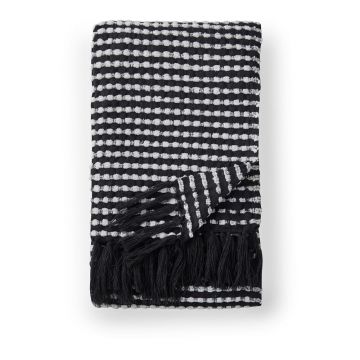 Pătură neagră 125x150 cm Stab Stitch – Catherine Lansfield