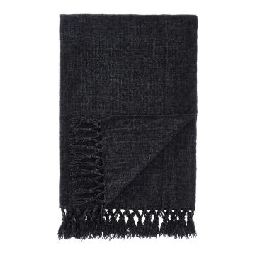 Pătură neagră din janilie 130x170 cm Wilson – Catherine Lansfield