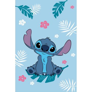Pătură pentru copii albastră din polar/fleece 100x150 cm Lilo a Stitch 