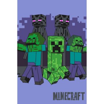 Pătură pentru copii din polar, fleece 100x150 cm Minecraft 