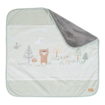 Pătură pentru copii verde-deschis din micropluș/cocolino 80x80 cm Woodland Buddies – Roba