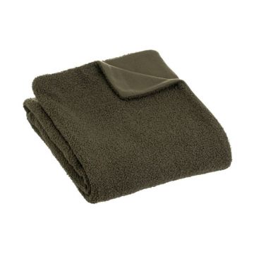 Pătură verde din sherpa 130x160 cm Sherpa Bouclé – Casa Selección