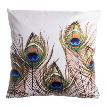 Pernă decorativă 45x45 cm Peacock Feathers – JAHU collections
