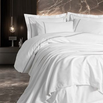 Set Lenjerie si Cuvertura Pique Mehves (Bumbac 100%)