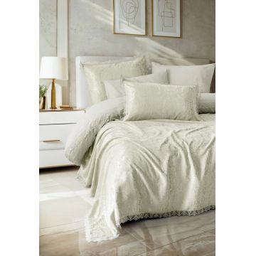 Set Lenjerie si Cuvertura Pique Velora Adacayi (Bumbac 100%)