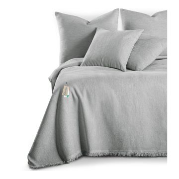 Cuvertură gri deschis din janilie 220x240 cm Talo – Filumi