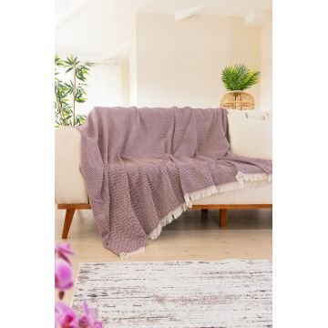 Cuvertura pentru Canapea Model Woven Cozy Claret Red