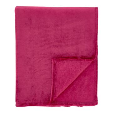 Cuvertură roz din micropluș/cocolino 200x240 cm Raschel Velvet – Catherine Lansfield