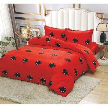 Lenjerie cocolino cu Elastic 180x200 Ladybug (Cocolino)