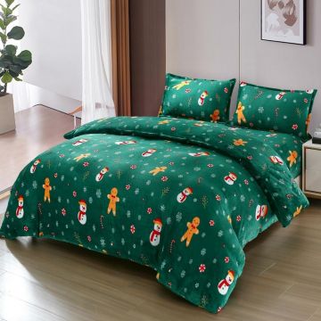 Lenjerie Craciun cu Elastic 180x200 Merry V2 (Cocolino)