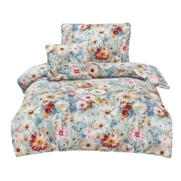 Lenjerie de pat din microsatin pentru pat de o persoană cu 3 piese 140x200 cm Rachel – My House