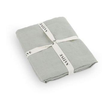 Lenjerie de pat verde prăfuit din in pentru pat dublu 200x200 cm Stone – Native Natural