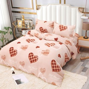 Lenjerie Hot Heart cocolino cu Elastic 180x200 (Cocolino)