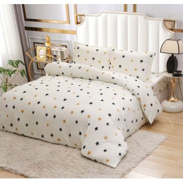 Lenjerie Stars White cocolino cu Elastic 180x200 (Cocolino)