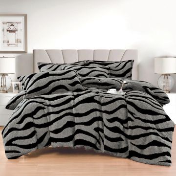 Lenjerie Zebra V105 cu elastic 180x200 cm, 4 Piese (Cocolino)