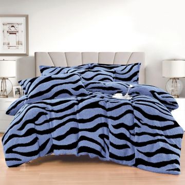 Lenjerie Zebra V108 cu elastic 180x200 cm, 4 Piese (Cocolino)