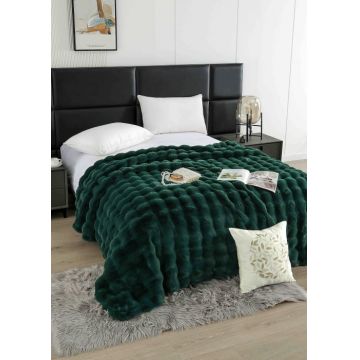 Patura Cocolino Premium cu Blanita de Iepure ,   Moale si Calduroasa, 200x230 cm