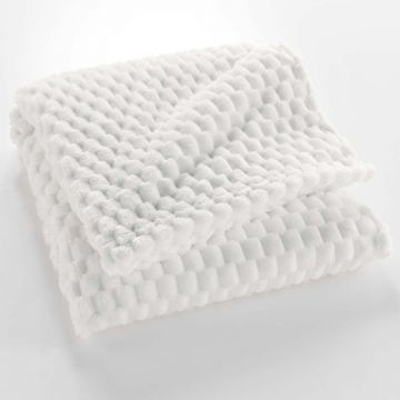 Pătură crem din microflanel 125x150 cm Mini Frosty – douceur d'intérieur