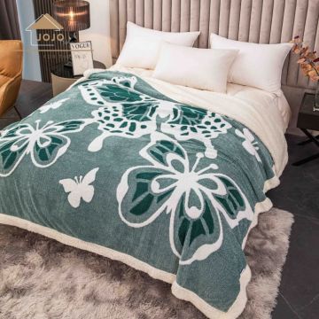 Patura groasa Cocolino cu blanita, 200x230, Model Fluturi 3D