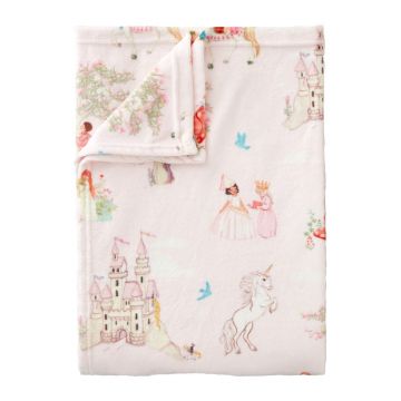 Pătură pentru copii roz din micropluș/cocolino 150x200 cm Fairytale – Belle & Boo