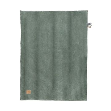 Pătură pentru copii verde din catifea reiată 100x77 cm – Meowbaby