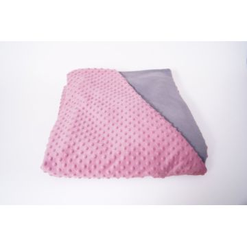 Patura ponderata de 3 kg roz cu gri 90 x 100 cm