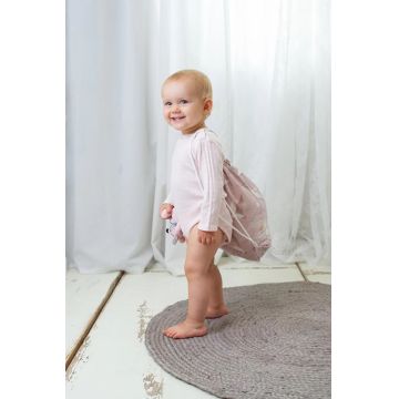 Paturica pentru copii Amy Pasari mint din bambus si rucsacel cadou