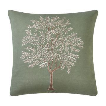 Pernă decorativă din bumbac 45x45 cm Woodland Trees Embroidered – Catherine Lansfield