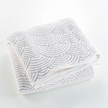 Set cuvertură și față de pernă alb-bej din jerseu 220x240 cm Cassandra – douceur d'intérieur