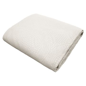 Set cuvertură și față de pernă crem din microfibră 240x260 cm Romane – douceur d'intérieur