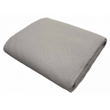 Set cuvertură și față de pernă gri din microfibră 240x260 cm Romane – douceur d'intérieur