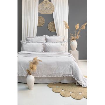 Set Cuvertura Pat Dublu Model Fiorella Light Grey