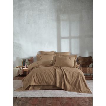 Set Cuvertura Pat Dublu Model Noris Mustard