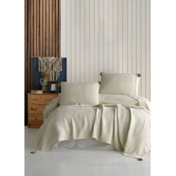 Set Cuvertura Pique Model Hermes Mink