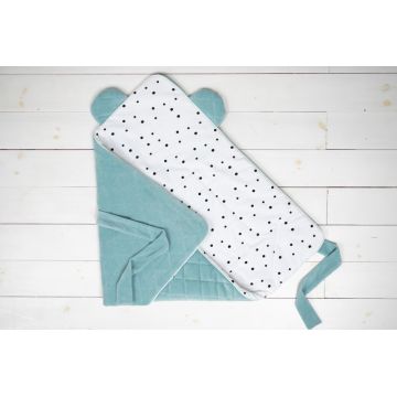 Wrap cu urechi Babyhorn pentru nou nascut Royal Baby Green Sleepee