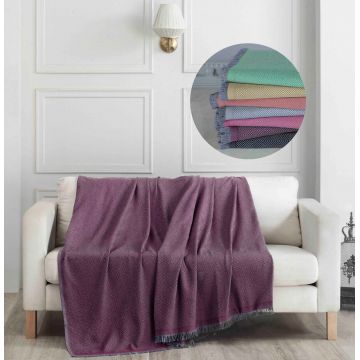 Cuvertura de pat, L'essentiel Maison, Elite, 65% bumbac/35% poliester, Rosu claret