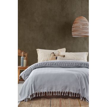 Cuvertura Pled pentru pat dublu Model Sidney Light Grey
