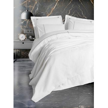 Double Quilt Cover Set & Pique, L'essentiel Maison, Guher, Bumbac, Alb