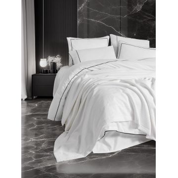 Double Quilt Cover Set & Pique, L'essentiel Maison, Mahur, Bumbac, Alb