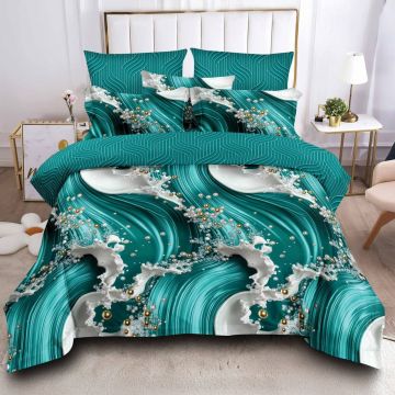 Lenjerie 3D Turcoaz 6 Piese (Finet)