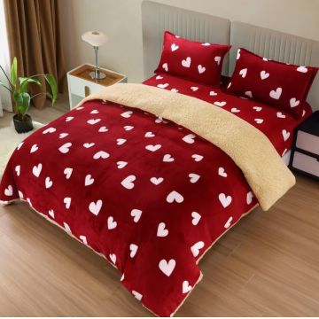 Lenjerie cu Elastic 180x200 Amore, 4 Piese, cu Blanita (Cocolino)