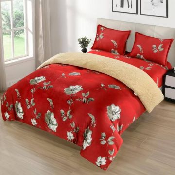 Lenjerie cu Elastic 180x200 Bonnie, 4 Piese, cu Blanita (Cocolino)
