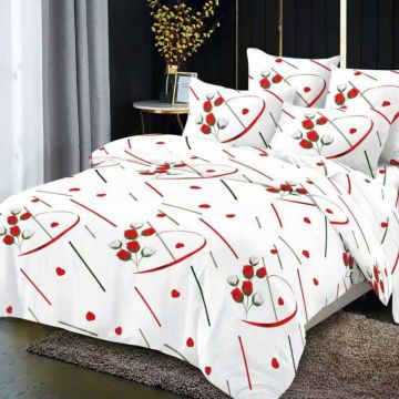 Lenjerie cu elastic 180x200cm, Aurelia, 4 Piese