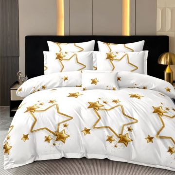 Lenjerie cu elastic 180x200cm, Aurora, 4 Piese