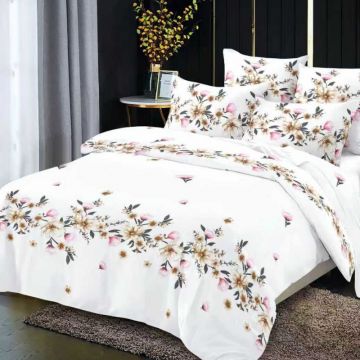 Lenjerie cu elastic 180x200cm, Bergonia, 4 Piese