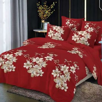 Lenjerie cu elastic 180x200cm, Florivio, 4 Piese