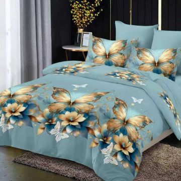 Lenjerie cu elastic 180x200cm, Lavendria, 4 Piese